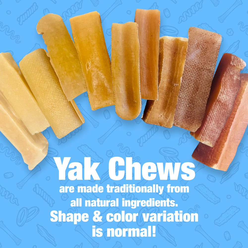 Himalayan Yak Cheese Dog Chews, Large, 50 ct BULK PACK - Long-Lasting for Aggressive Chewers, All Natural, Healthy & Safe, Low Odor Nepal Yak Milk Chews 